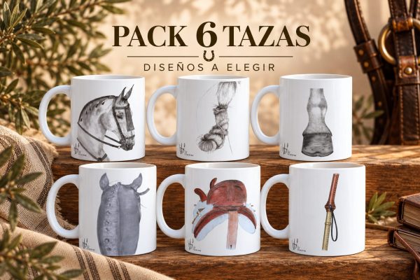 Pack 6 Tazas Ecuestres – Diseños a elegir