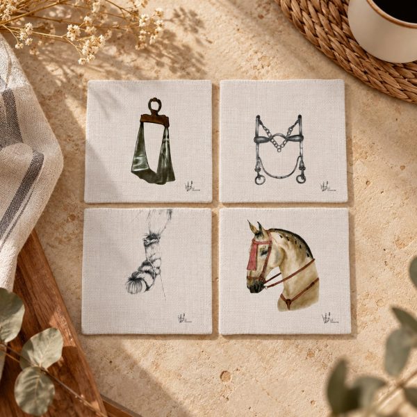 Pack 4 Posavasos Ecuestres- Diseños a elegir